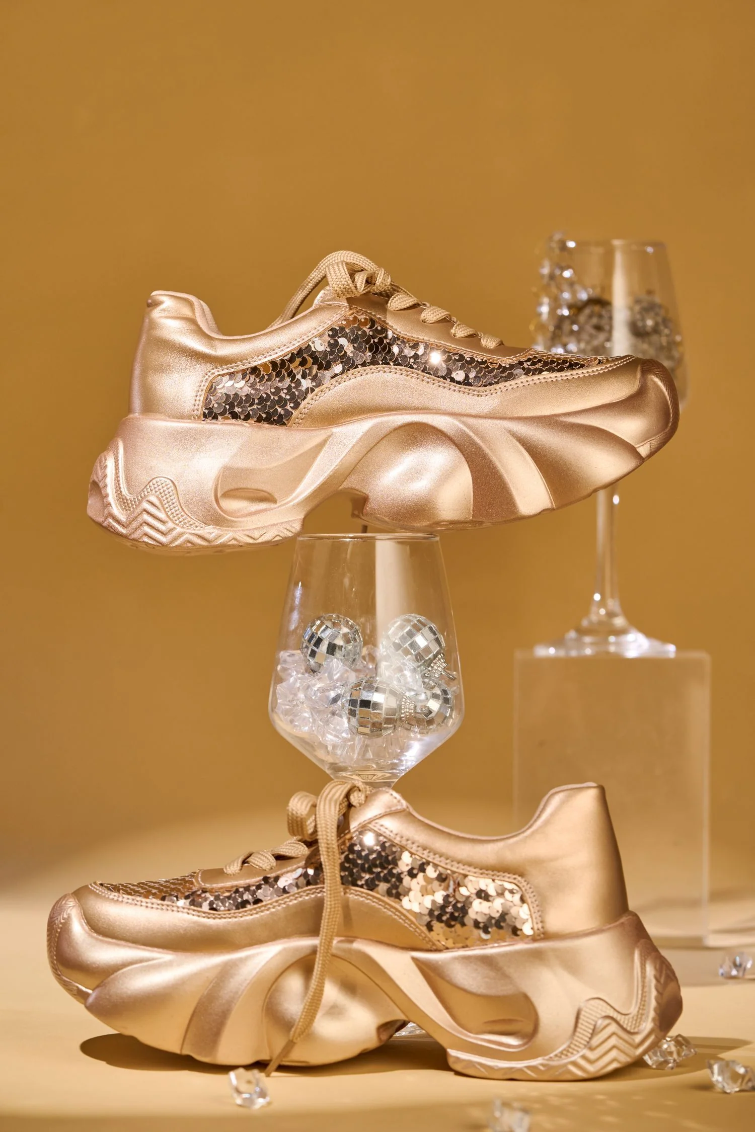 Aurelia Rose Gold Sneakers - Image 3