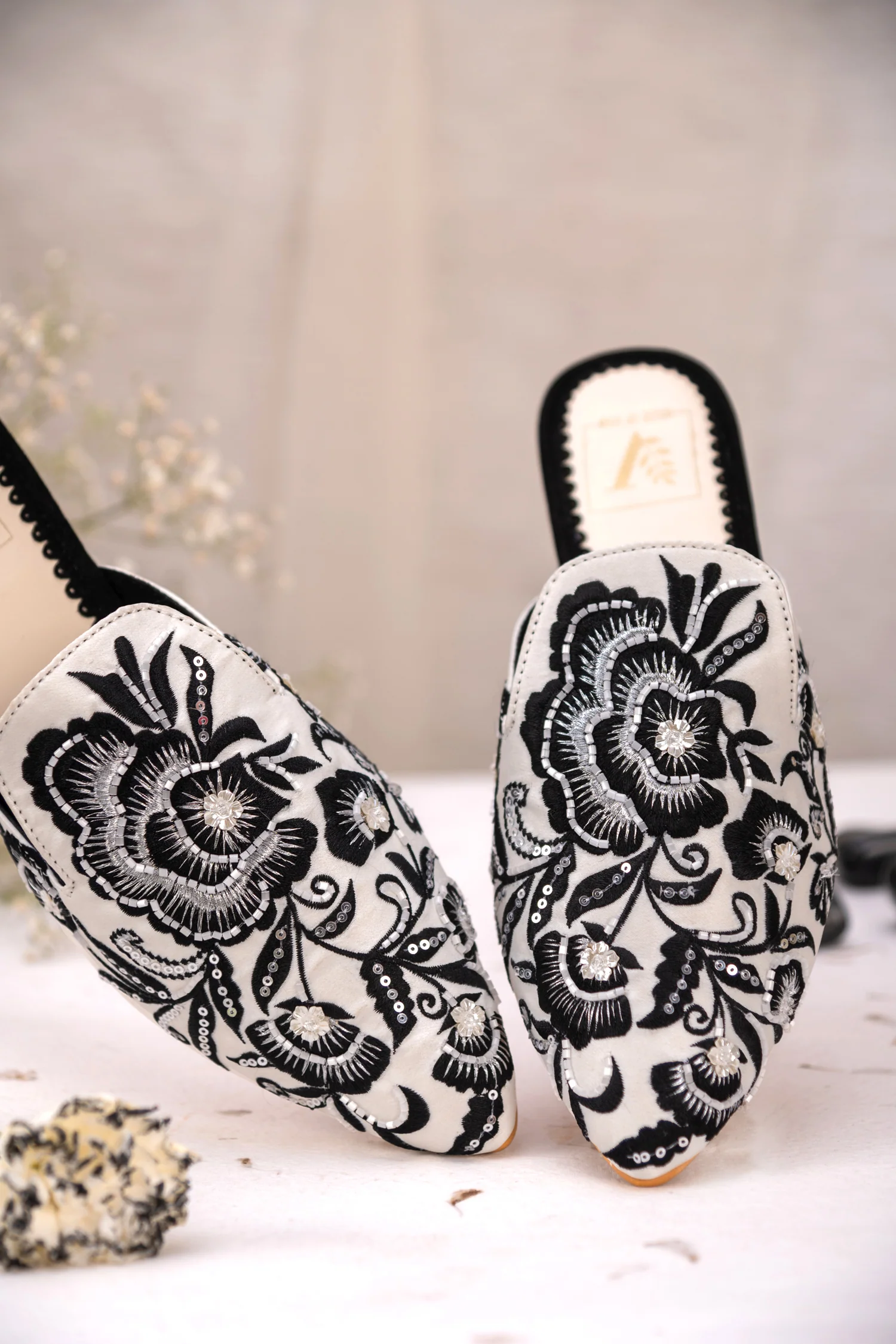 Black Rose Mules - Image 2