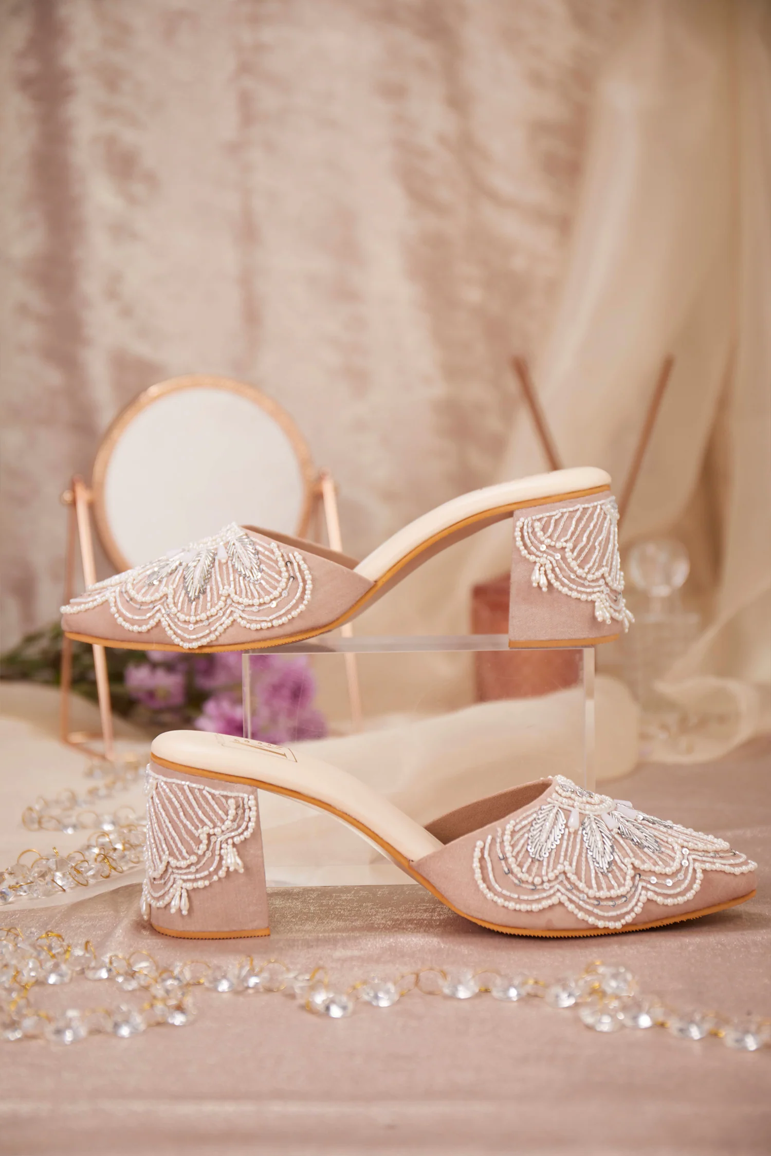 Estelle Pink Mule Heel - Image 3