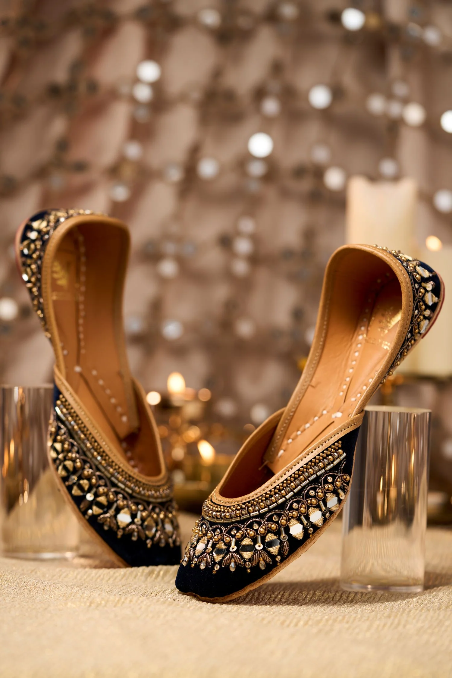 Falak Navy Blue Juttis - Image 3