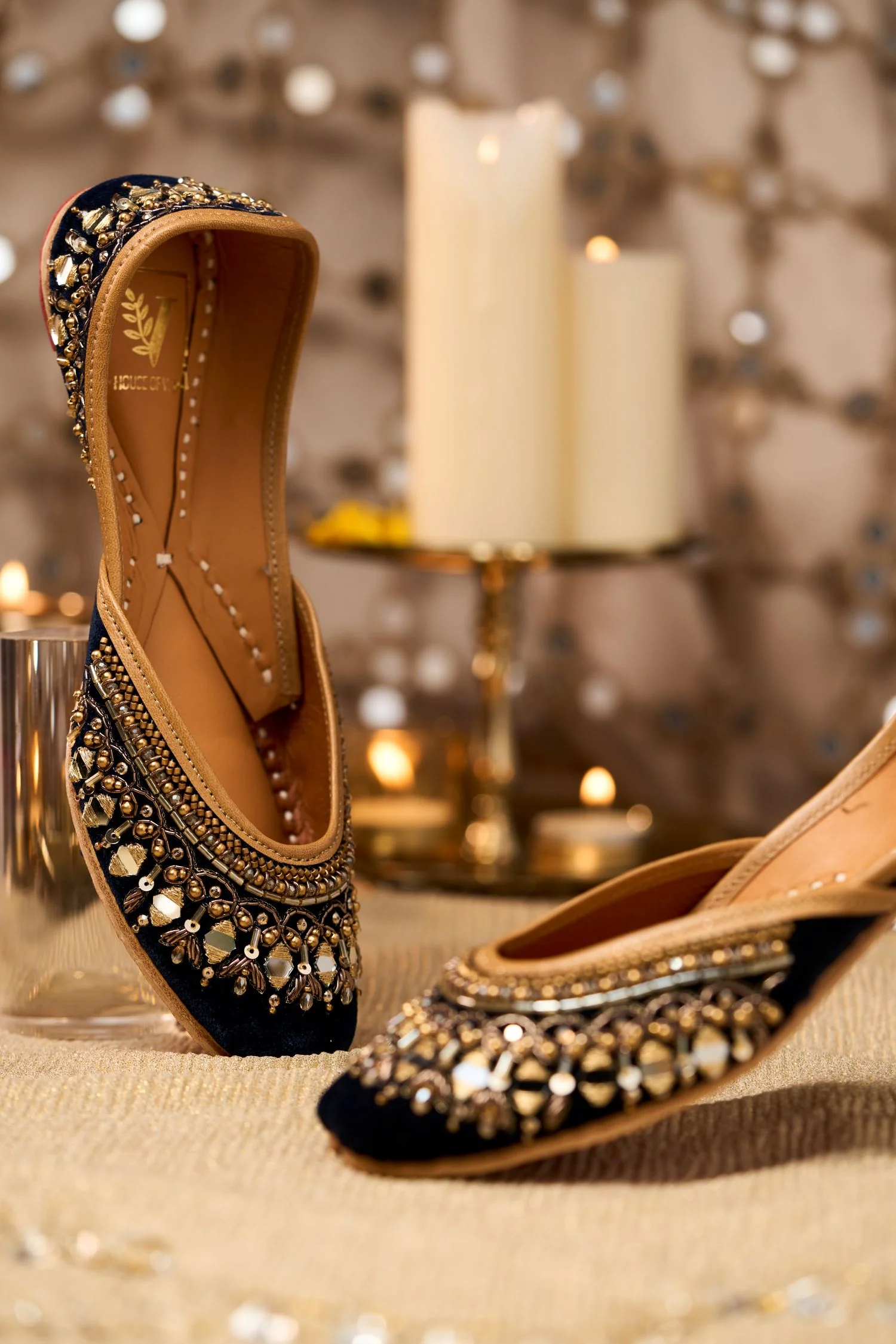 Falak Navy Blue Juttis - Image 4