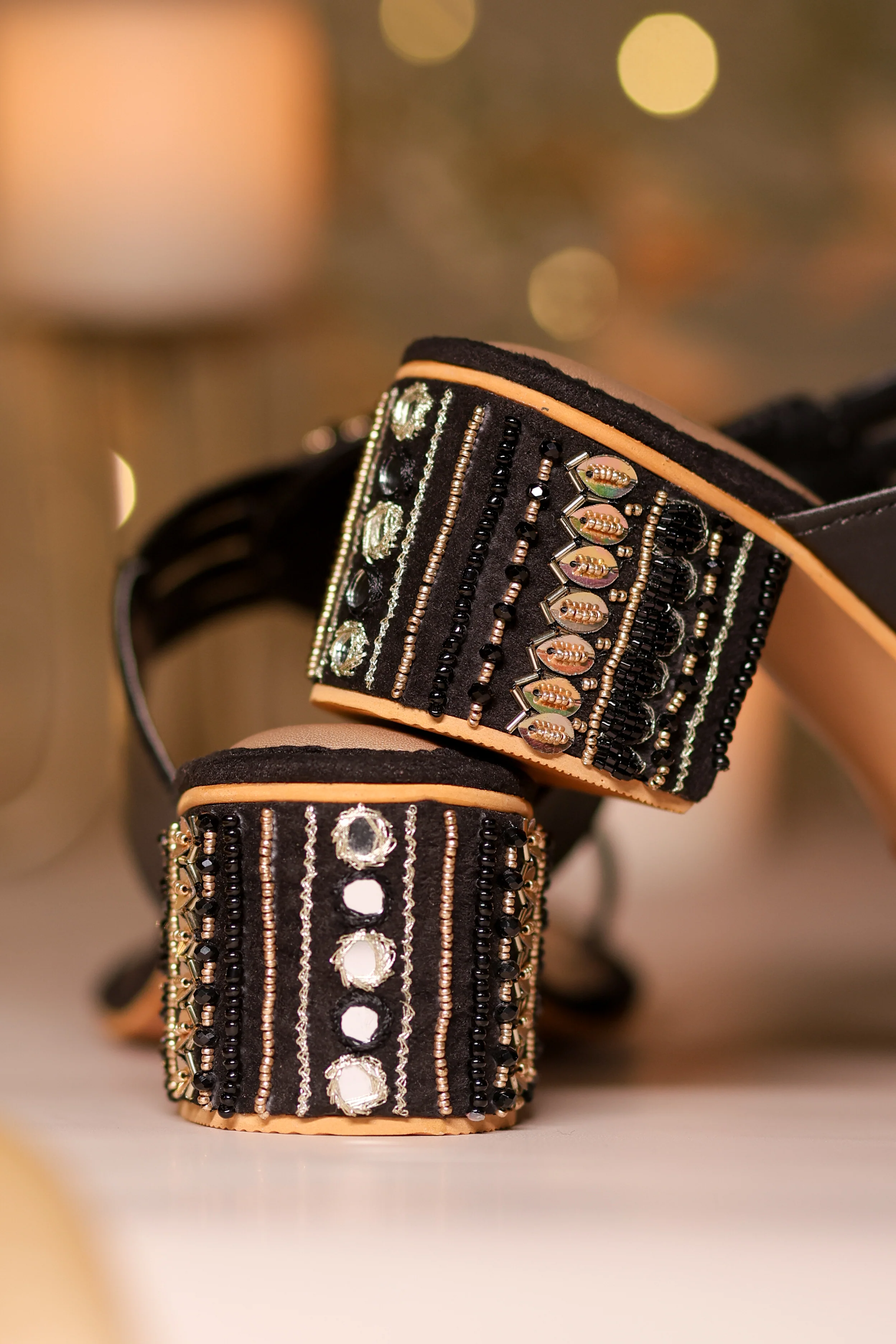 Jharokha (Black) Block Heels - Image 3