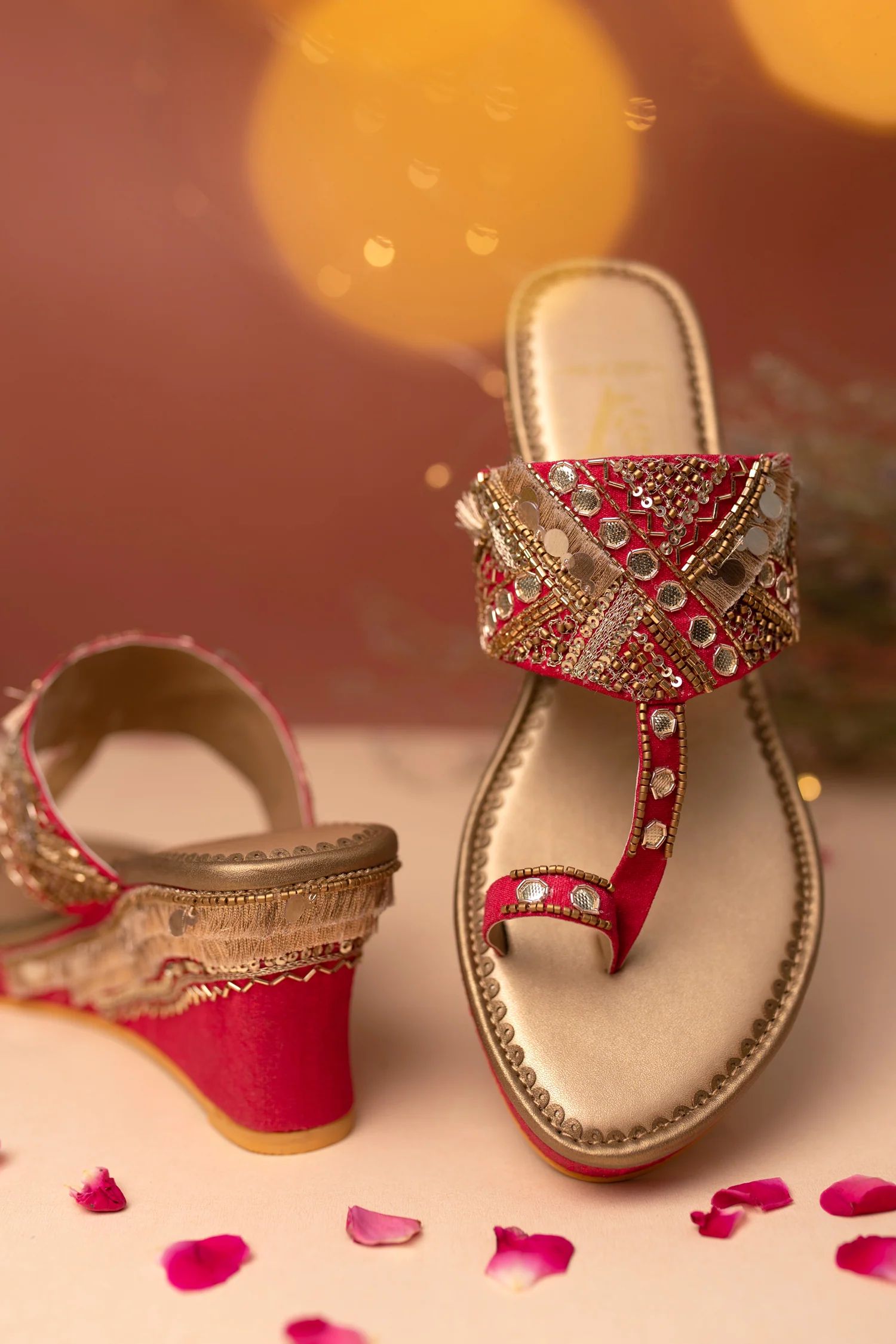 Nazm Pink Wedges