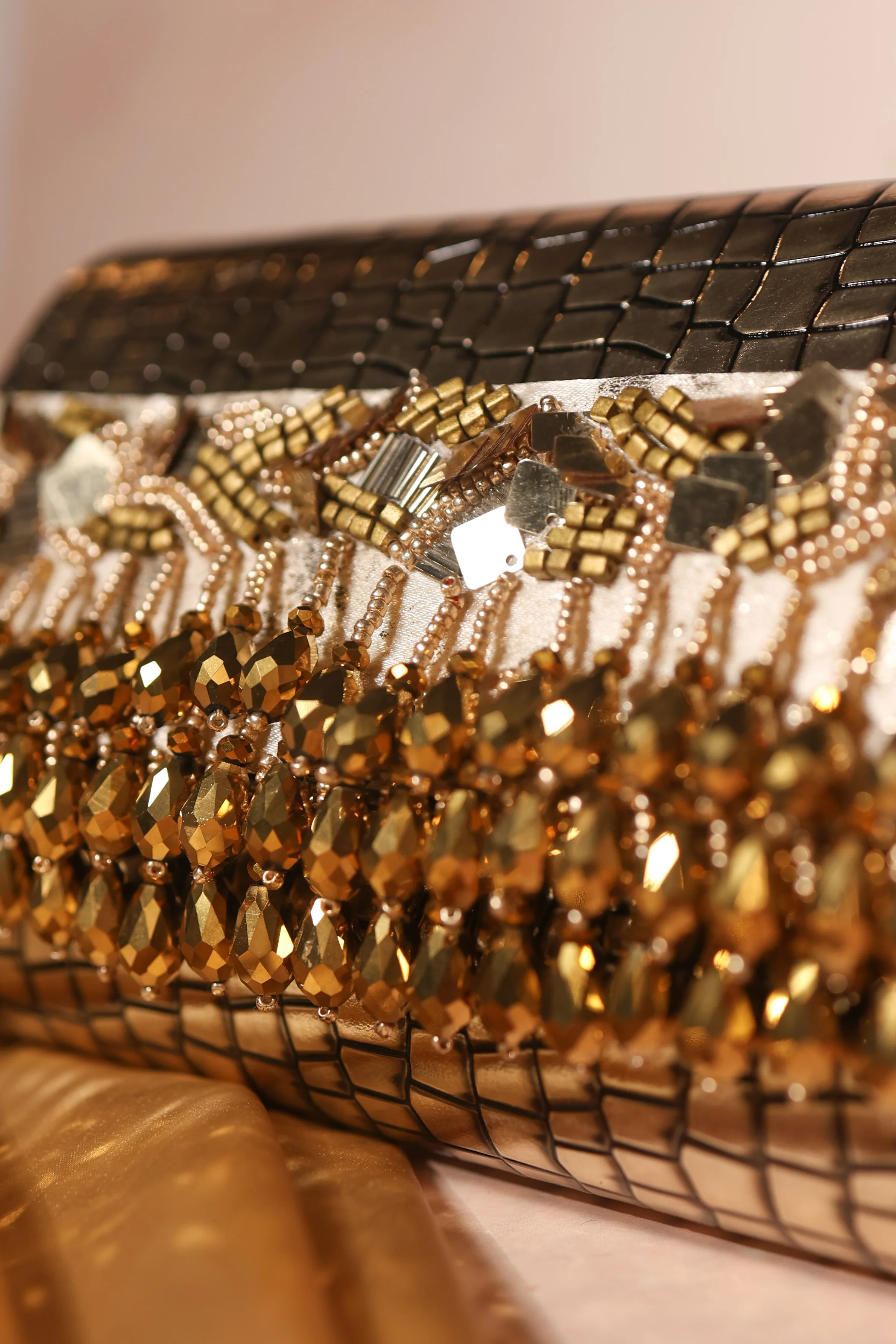 Noorie Gold Handheld Clutch - Image 2