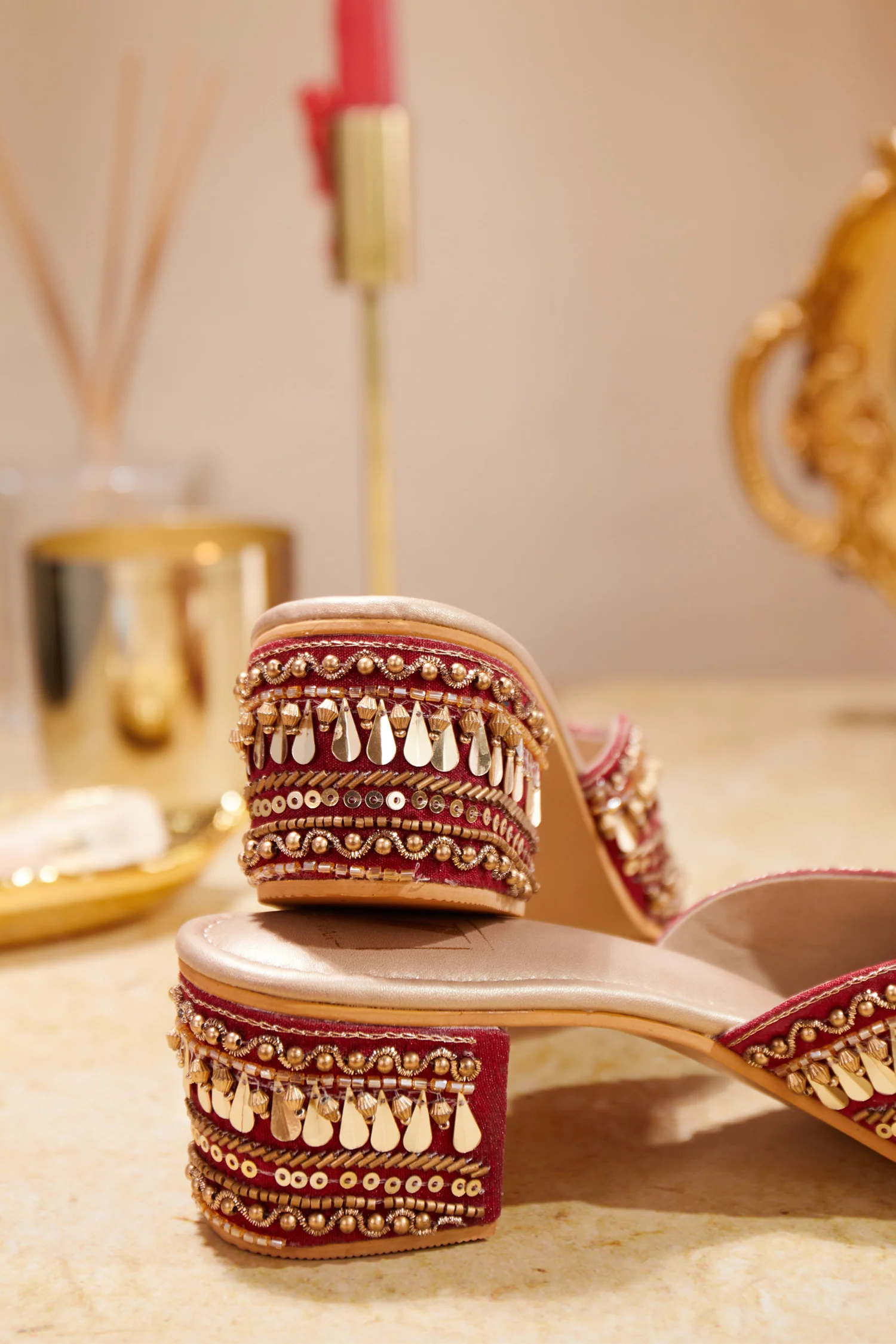 Pariza Red Mule Heel - Image 2