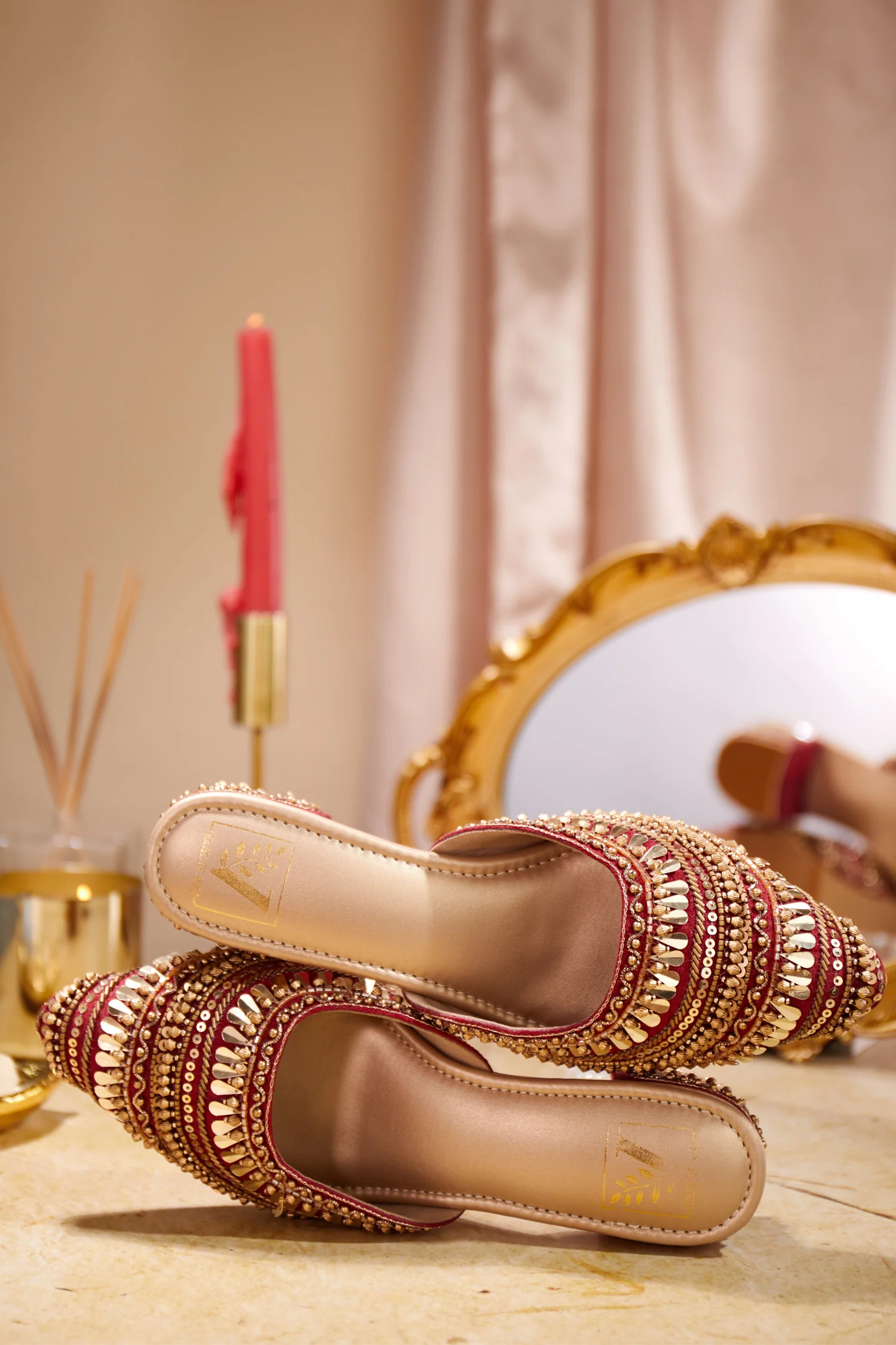 Pariza Red Mule Heel - Image 3