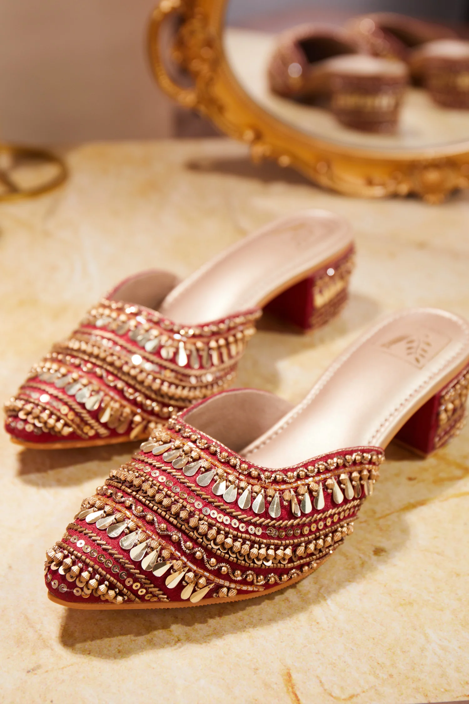 Pariza Red Mule Heel - Image 4
