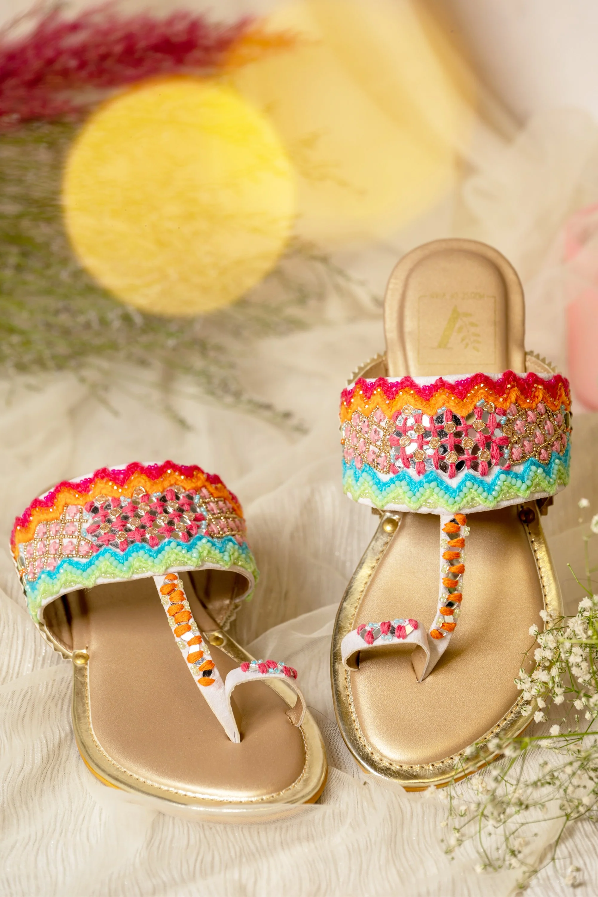 Rangeela Kolhapuris & Handbag Combo - Image 5