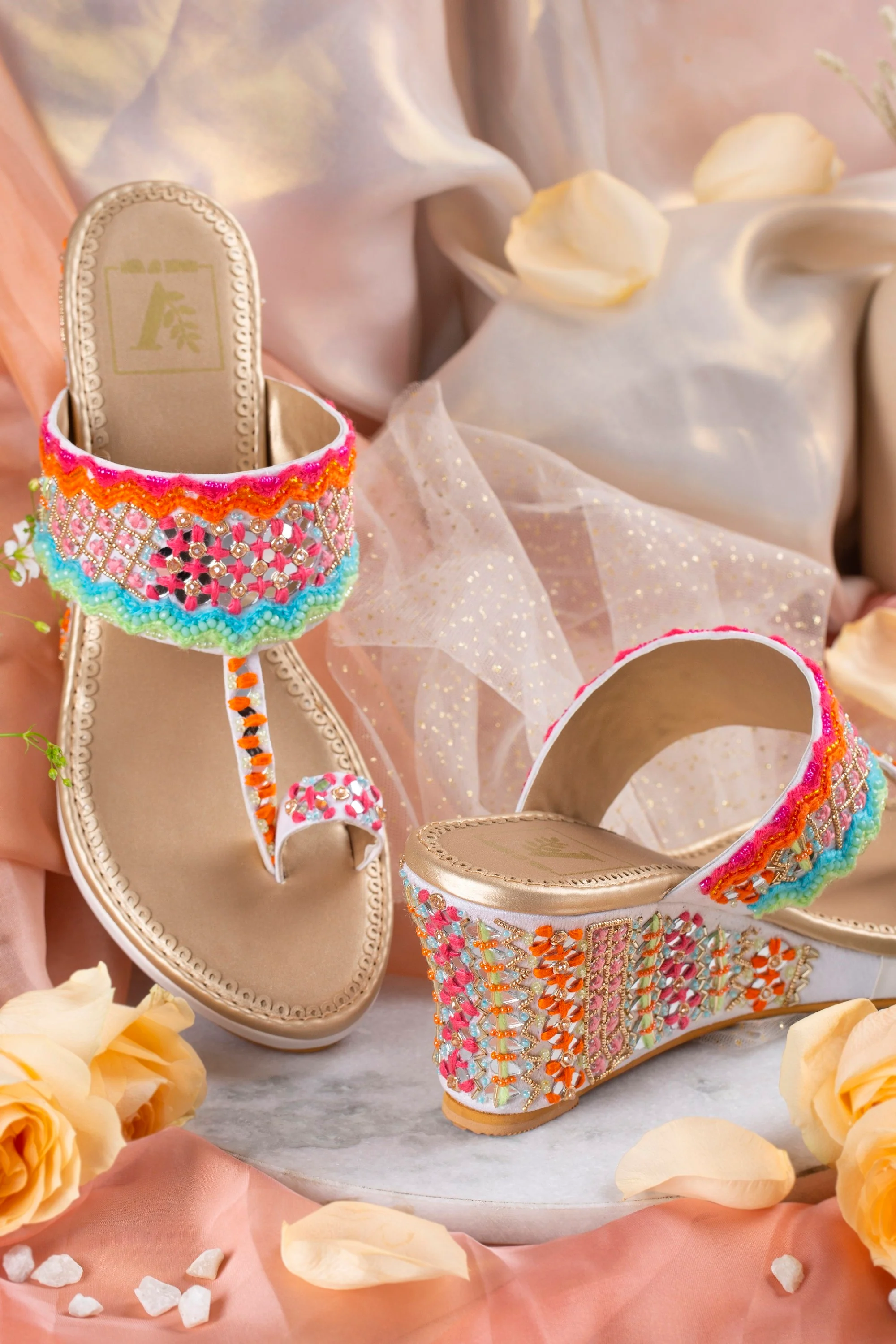 Rangeela Wedges & Handbag Combo - Image 5