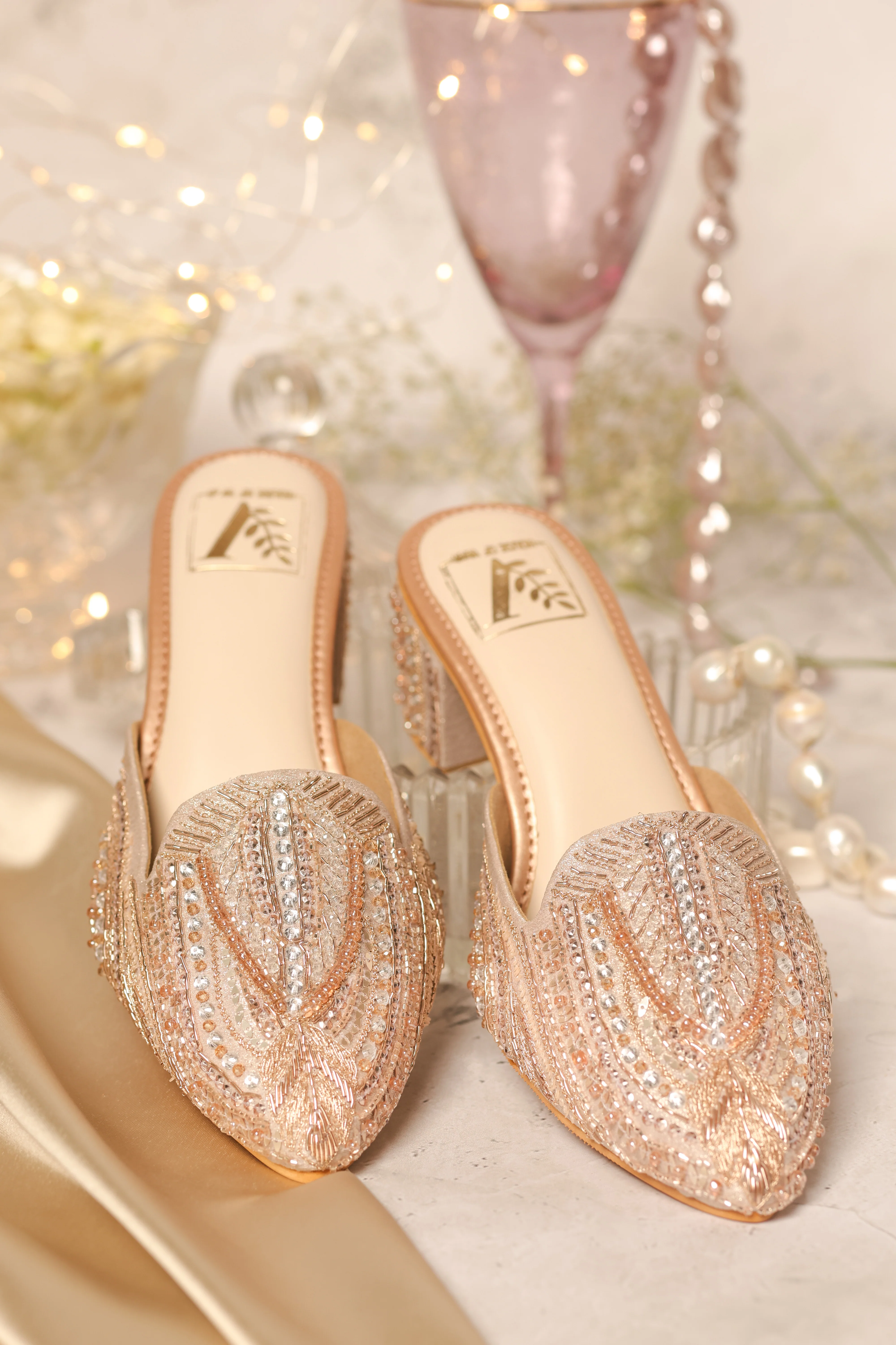 Rosé Mule Heels - Image 3