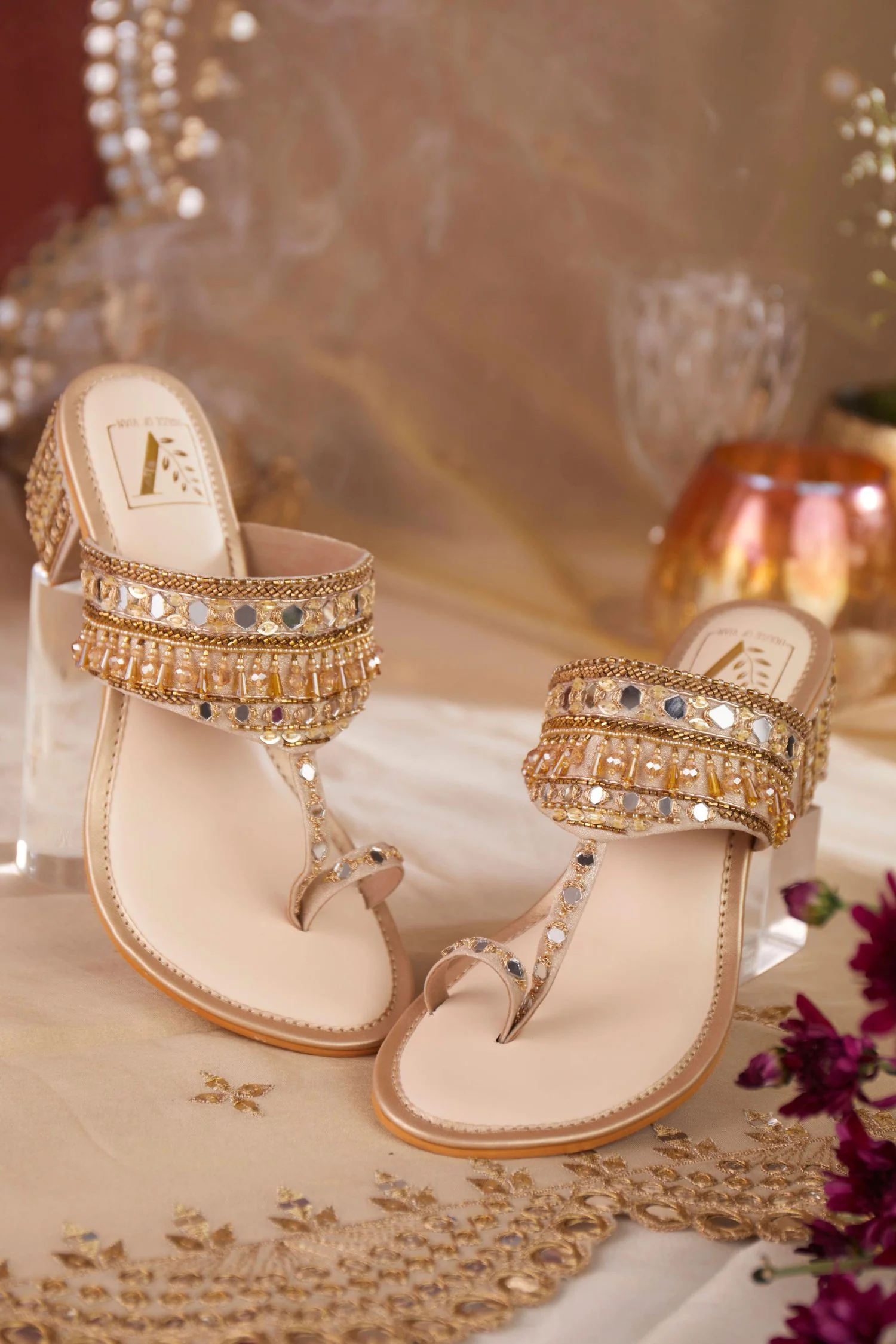 Saba Gold Block Heels - Image 4