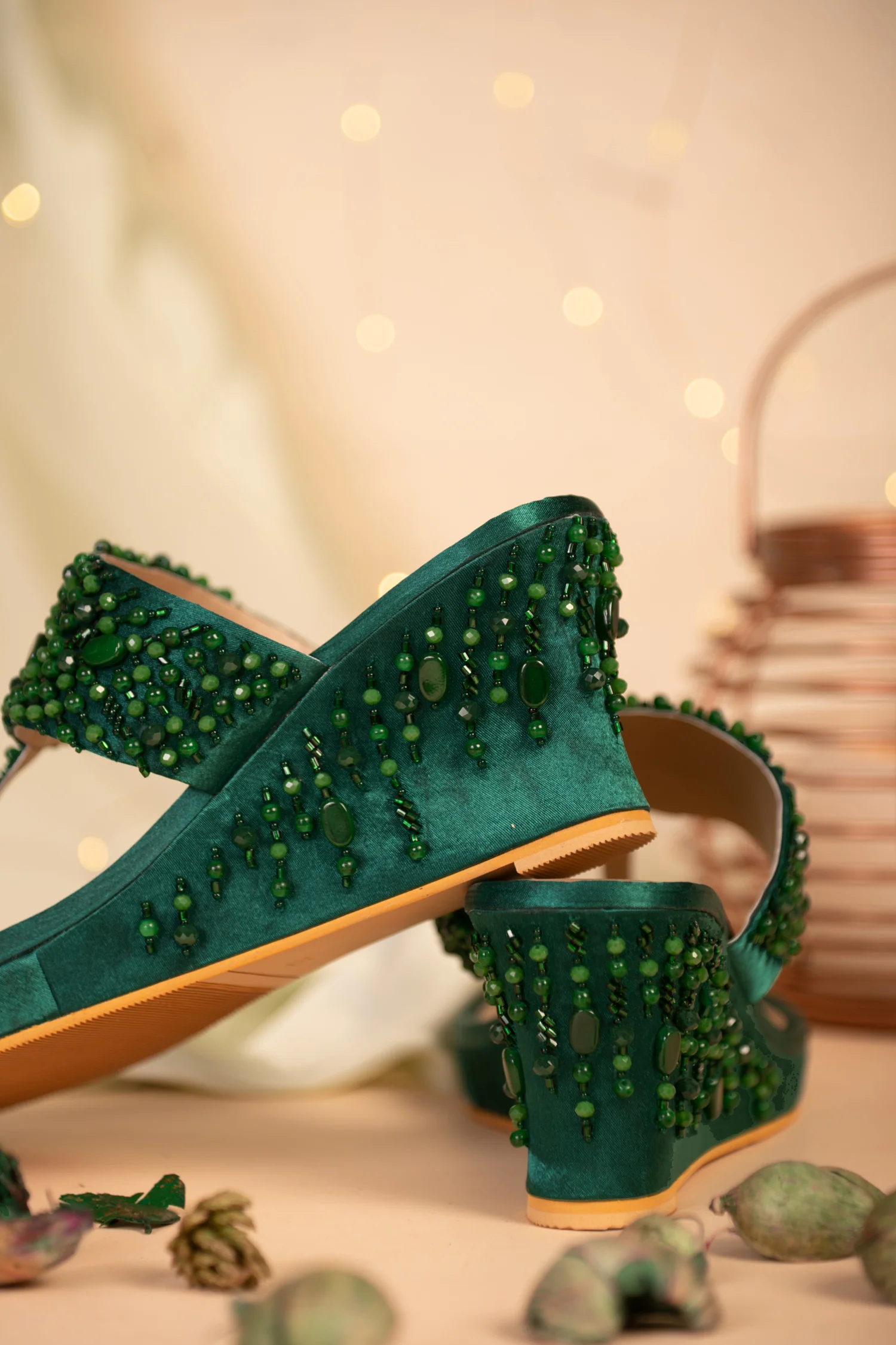 Samara Green Wedges - Image 3