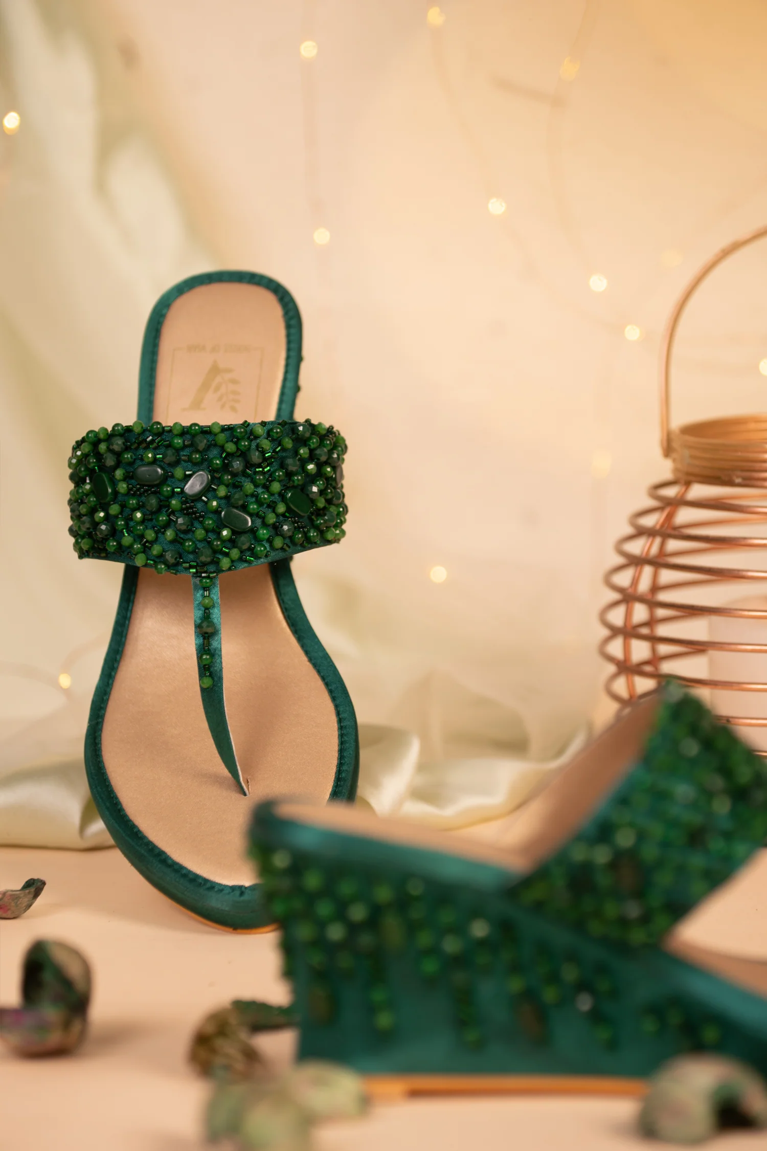 Samara Green Wedges - Image 4