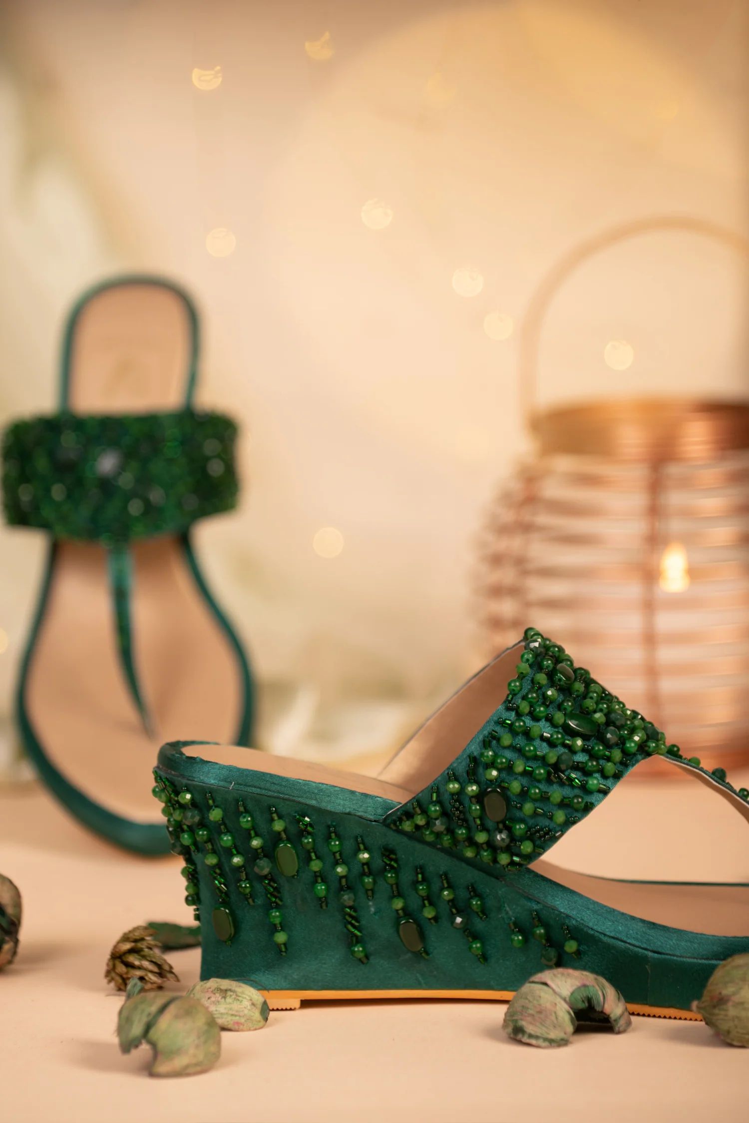 Samara Green Wedges - Image 5