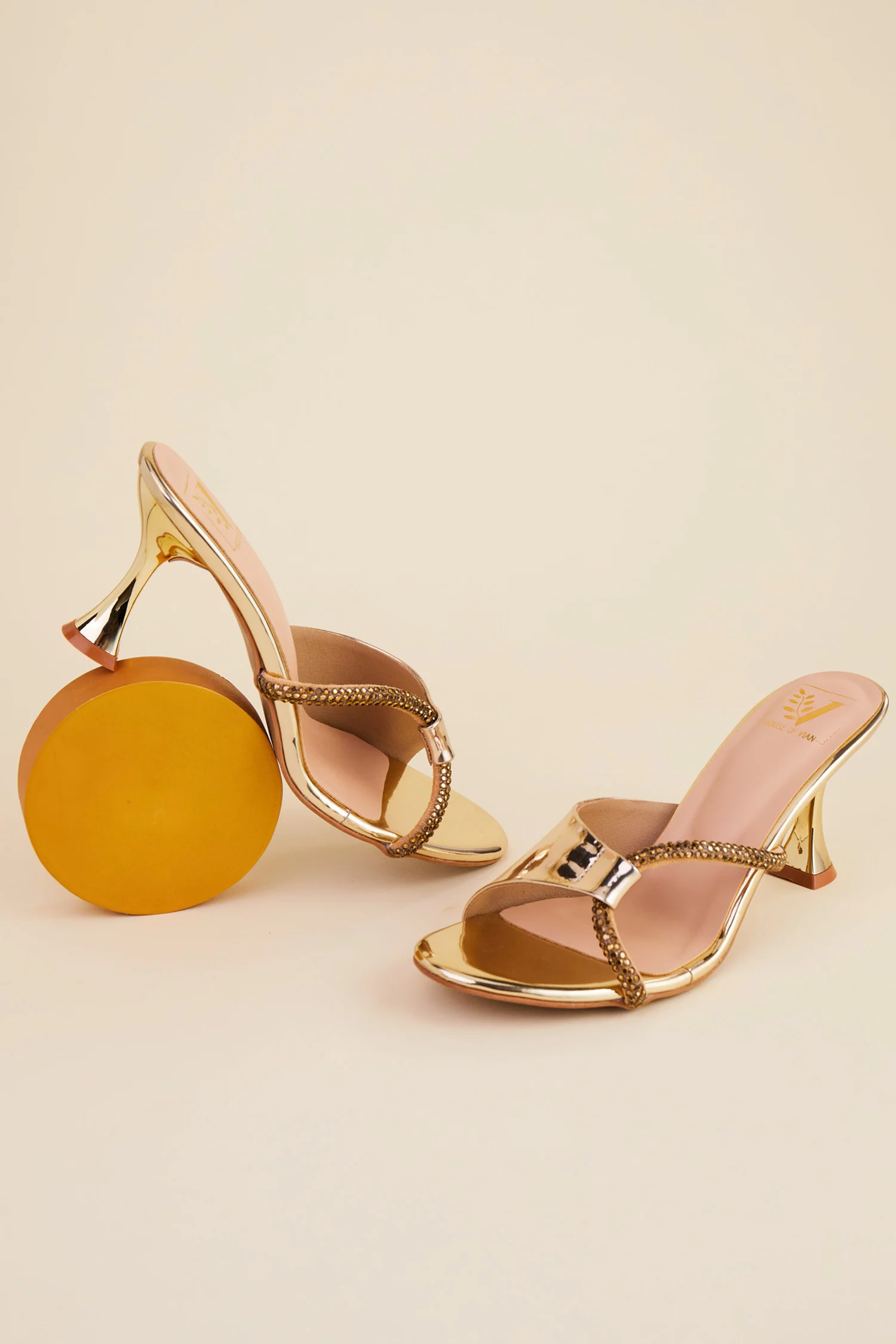 Serena Gold Heels - Image 2