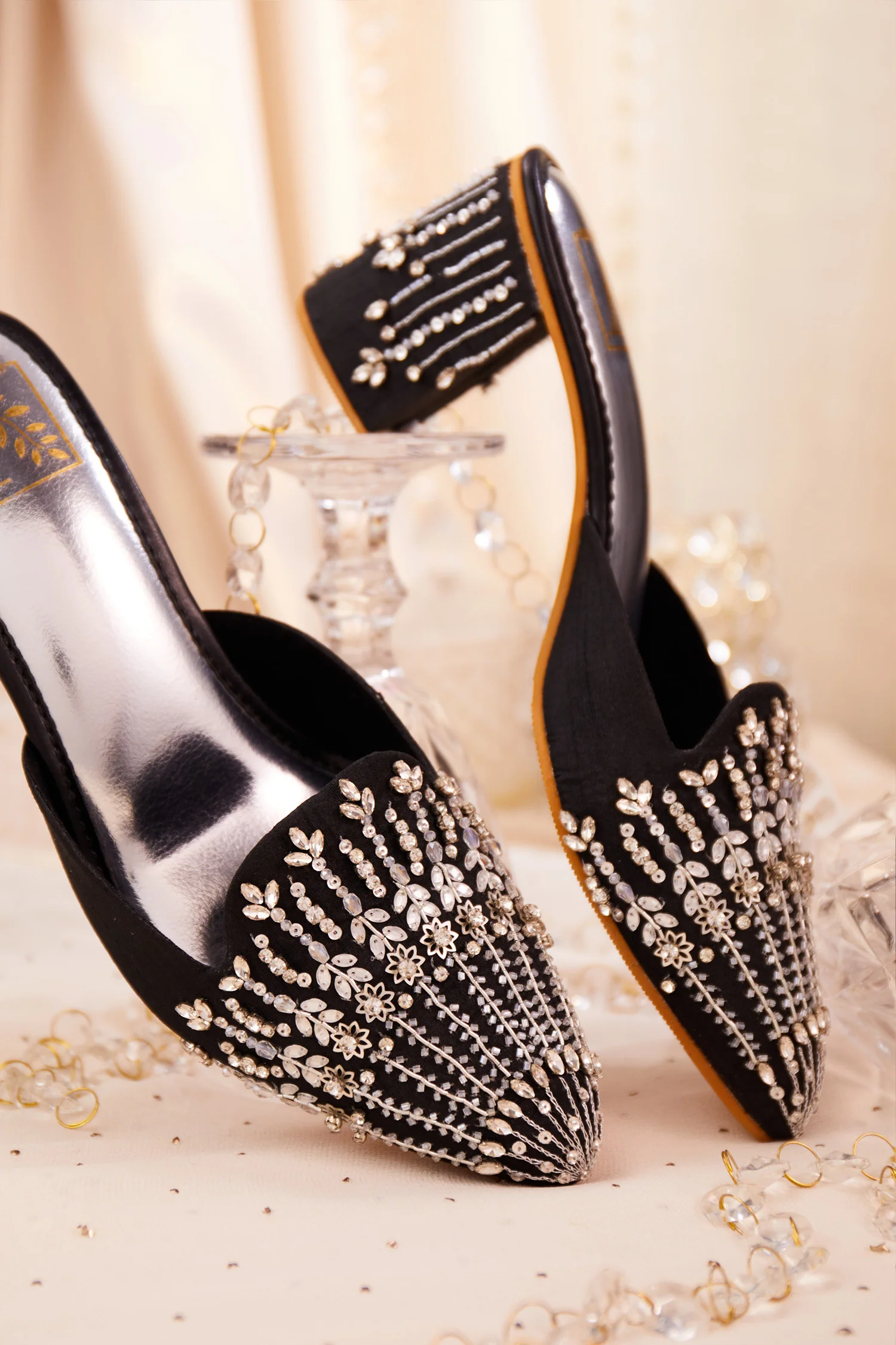Sitarah Black Mule Heels - Image 3