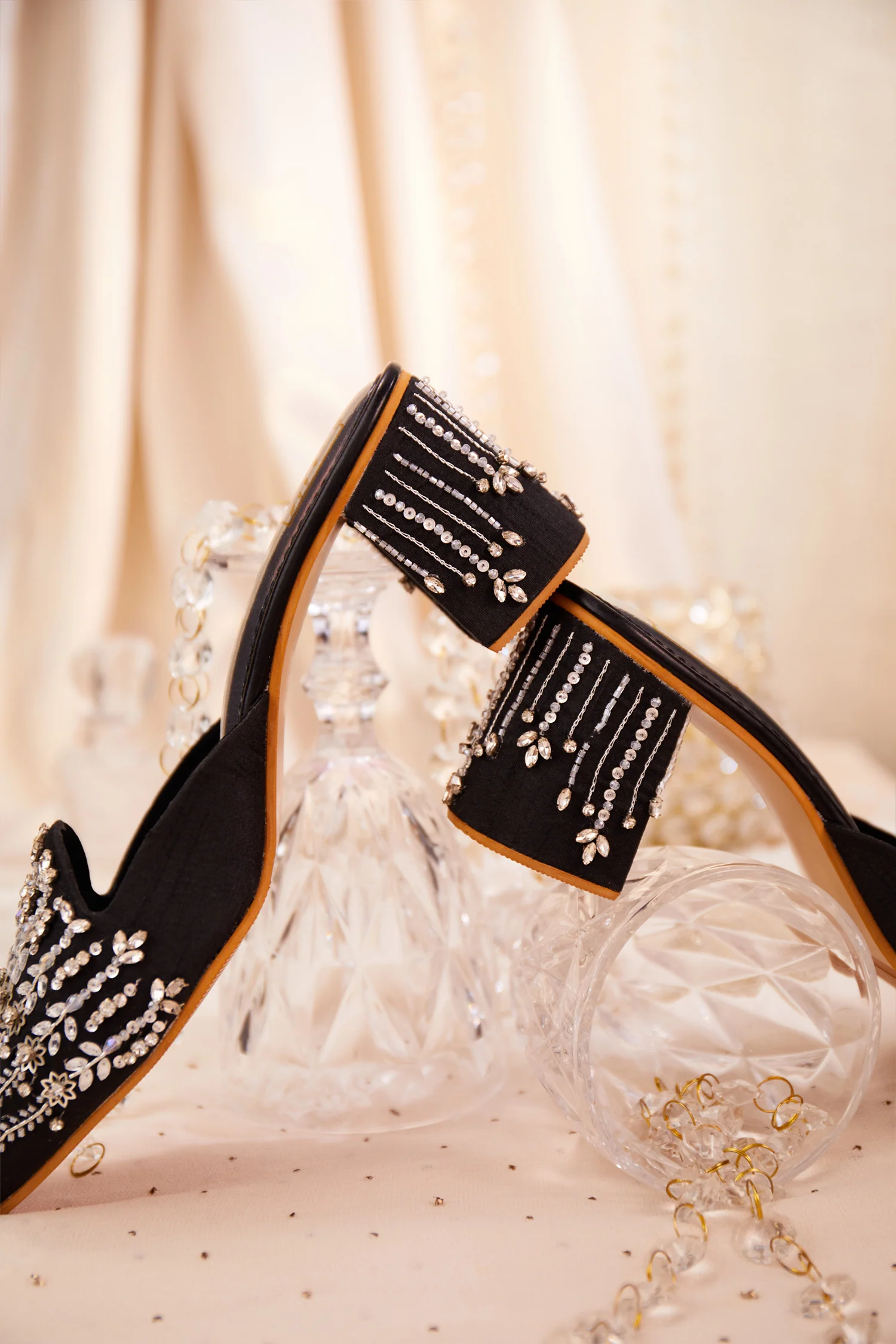 Sitarah Black Mule Heels - Image 4