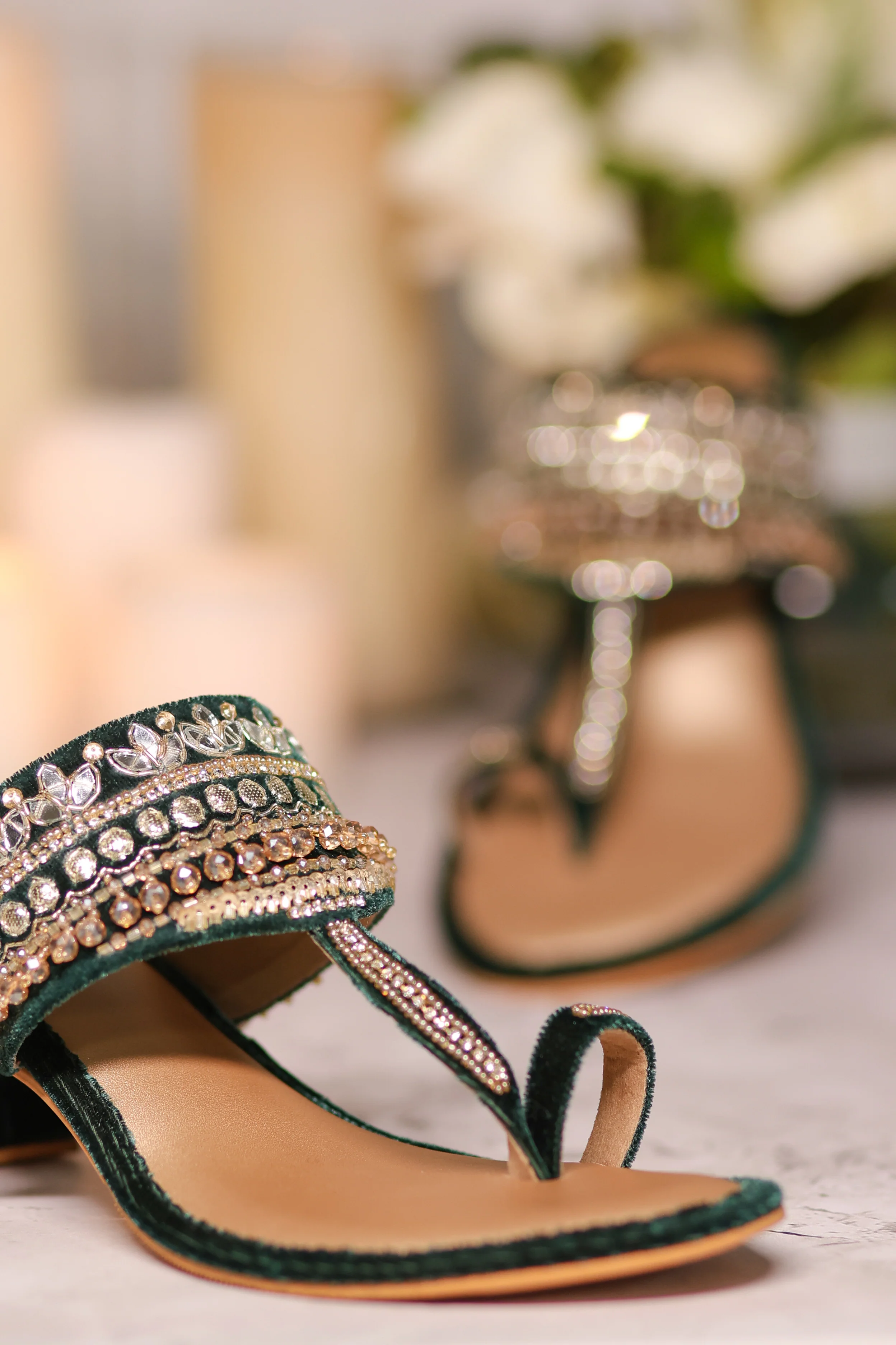 Zoya Green Block Heels - Image 4