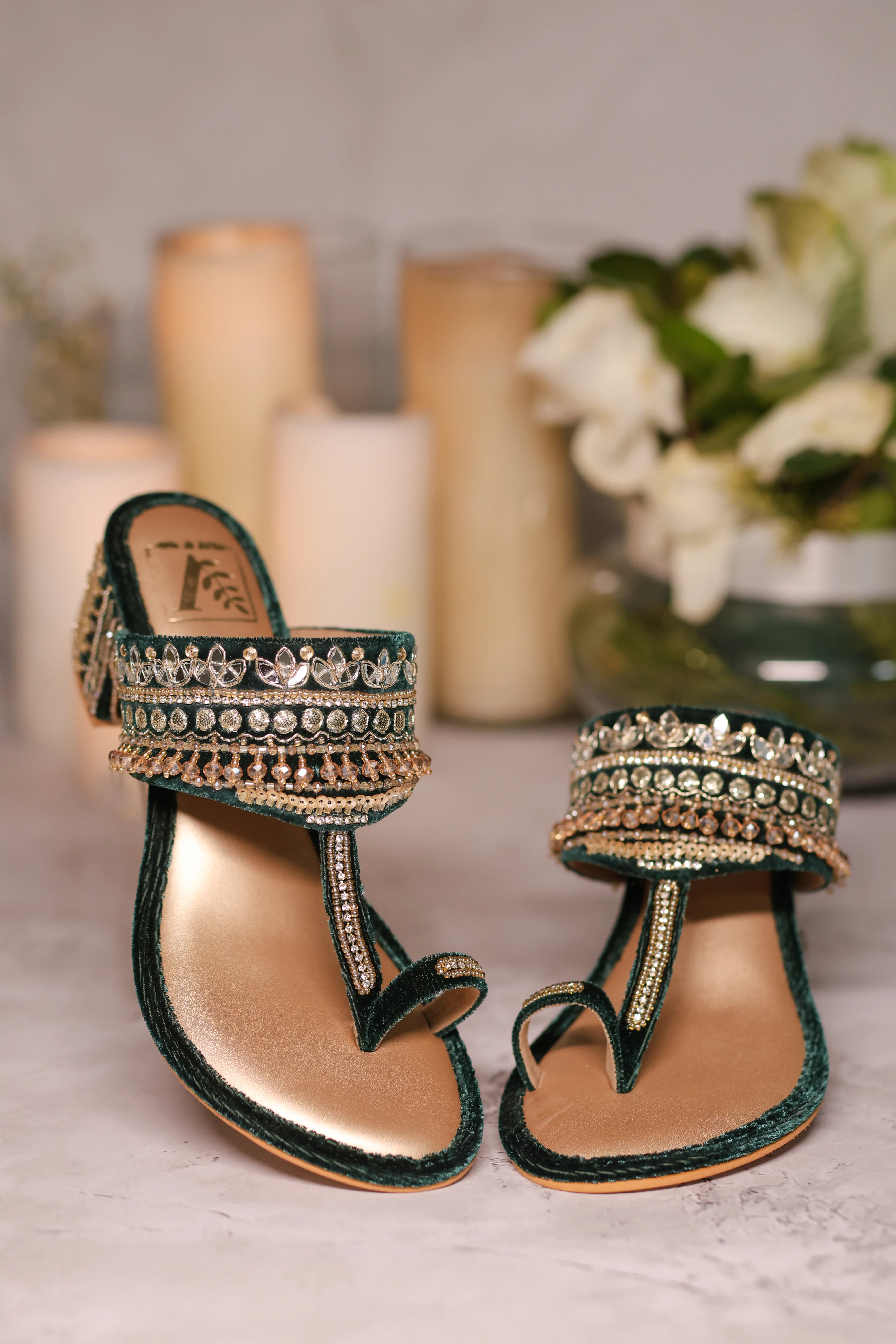 Zoya Green Block Heels - Image 5